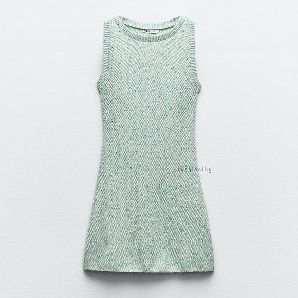 Zara KNIT MINI DRESS - Picture 4 of 5